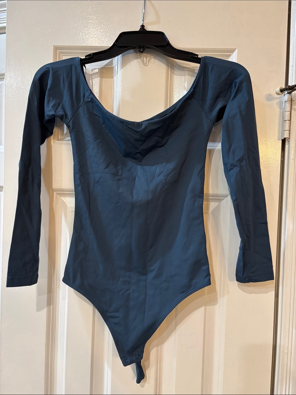 Babaton Teal Blue Scoop Neck Bodysuit